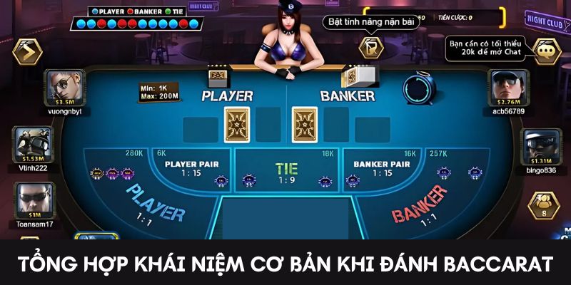 Tổng hợp những khái niệm cơ bản khi đánh Baccarat